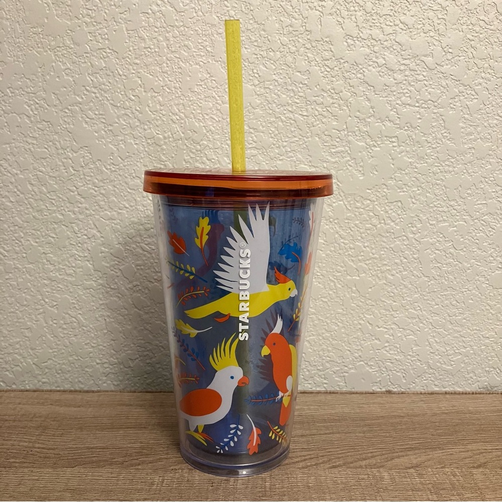 Rare 2018 Starbucks Cockatoo and Tropical Birds Grande 16oz Cup NWT